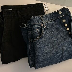 2 Old Navy HighWaisted ButtonFly O.G. Straight Mini CutOff Jean Skirts Size 10